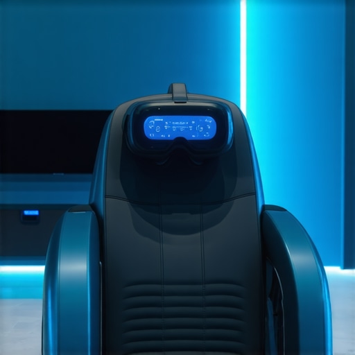 Modern home theater seat equipped with VR and haptic feedback systems