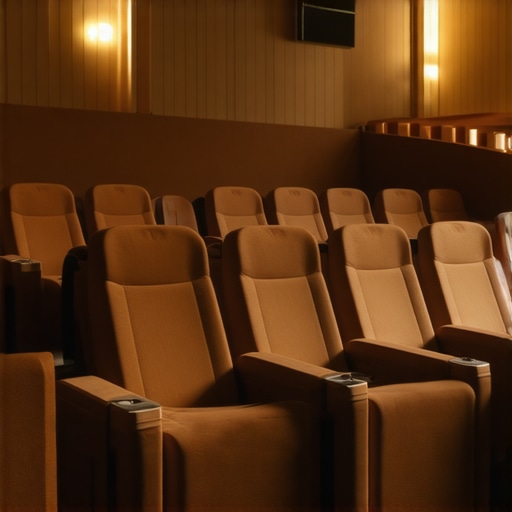 Luxury home theater chairs with embedded smart technology and ambient lighting