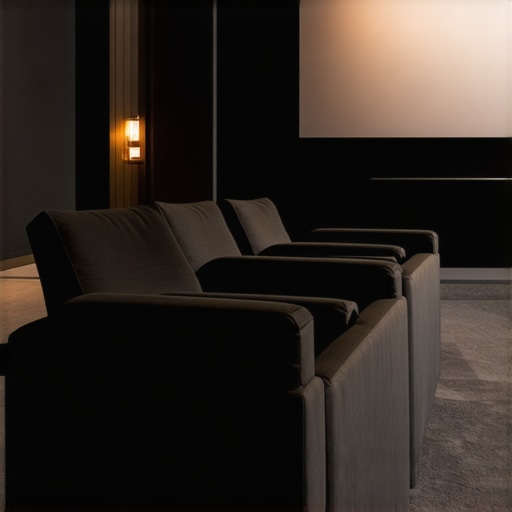 Luxury home theater with customizable recliners and integrated tech features
