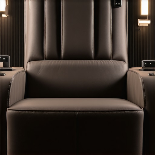 Futuristic home theater chair showcasing advanced smart features and connectivity
