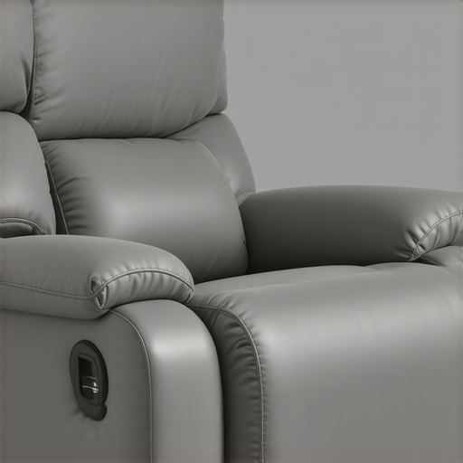 Futuristic home theater chair with integrated control panel and ergonomic design