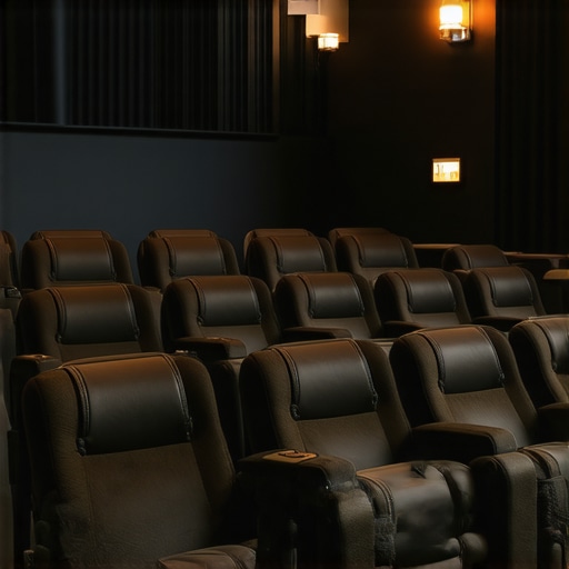 Elegant ergonomic home theater chairs with integrated technology