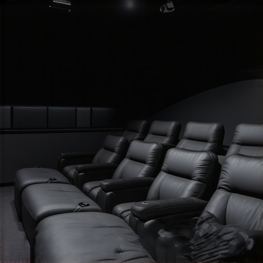 High-tech ergonomic home theater chair with smart features and advanced materials