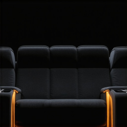 Advanced ergonomic home theater chair with smart controls and sustainable fabric