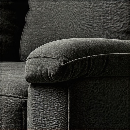 Close-up of advanced stain-resistant fabric on recliner upholstery