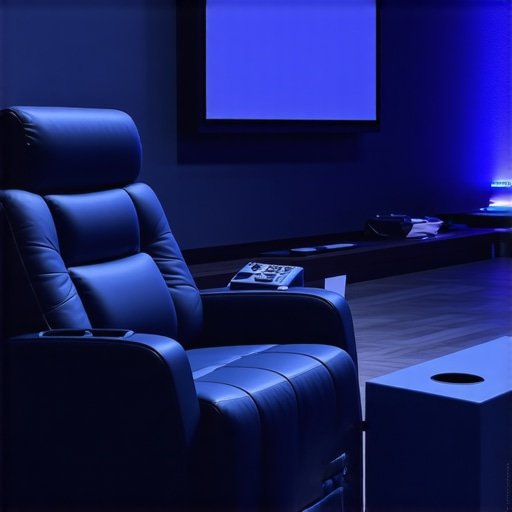 Luxurious modern home theater recliner with adjustable ergonomic features and integrated technology.