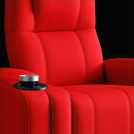 Luxury home theater recliner featuring advanced technology and multifunctional cup holders
