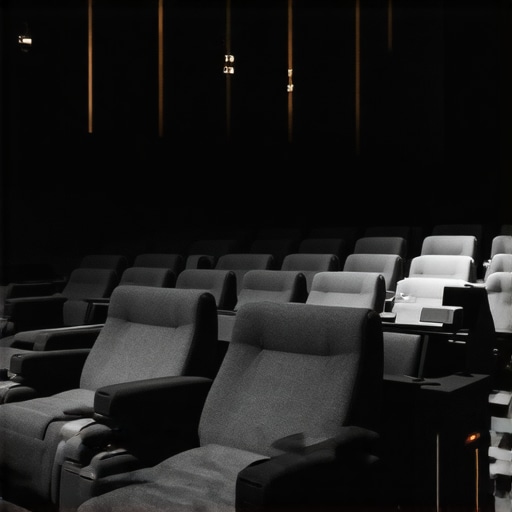 Elegant ergonomic home theater seats with smart technology and ambient lighting
