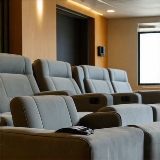 Modern home theater seating with smart features and ergonomic support