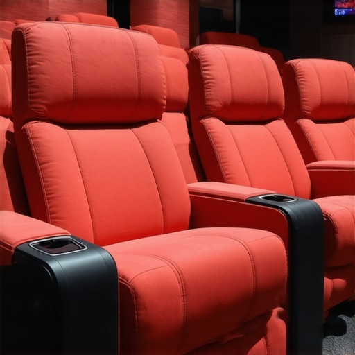 Elegant ergonomic home theater chairs with acoustic insulation and built-in tech