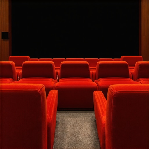 Luxurious modern home theater chairs with ergonomic support and smart features in a cozy room
