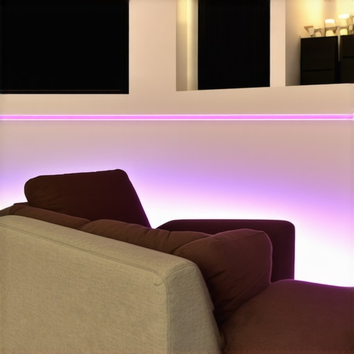 A contemporary home theater featuring customizable, sensor-equipped recliner seats with adjustable lighting.