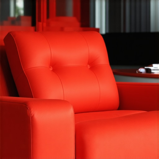 A contemporary home theater recliner featuring smart textiles and integrated climate control technology