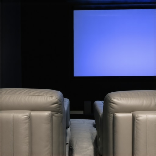 High-tech, space-saving theater seats with smart features in a modern room