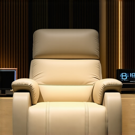 Luxury recliner with built-in smart technology and ergonomic design for home theater