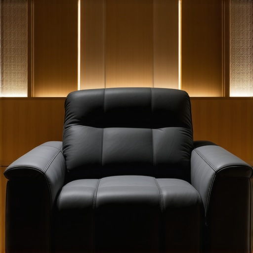 Luxurious smart home theater recliner with embedded technology and sleek design