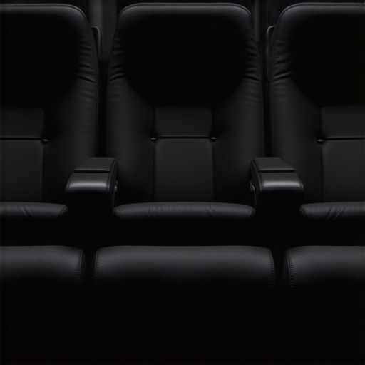 An advanced ergonomic home theater seat equipped with sensors and customizable support features.