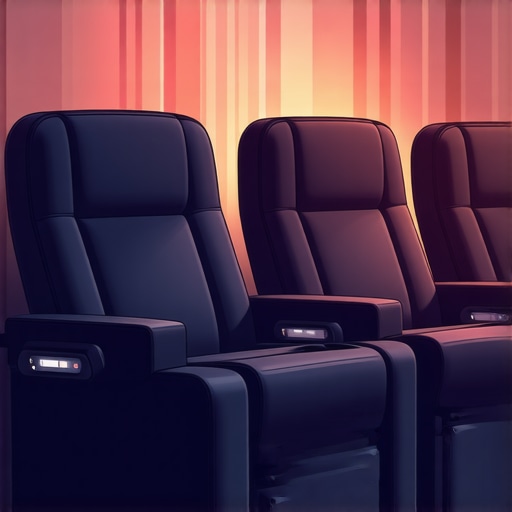 Futuristic armchair with integrated sensors and control panel, displaying dynamic adjustments.