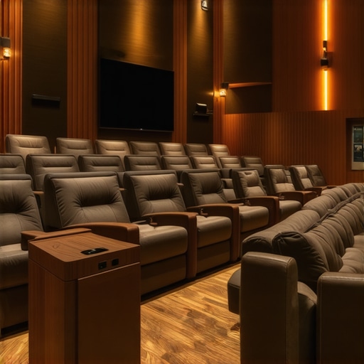 Luxurious home theater with innovative seating designs and advanced materials