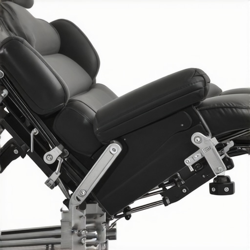 Detailed view of space-saving recliner mechanism demonstrating compact engineering