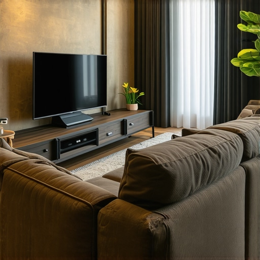 A contemporary home theater showcasing recliner love seats equipped with smart technology and ergonomic design.