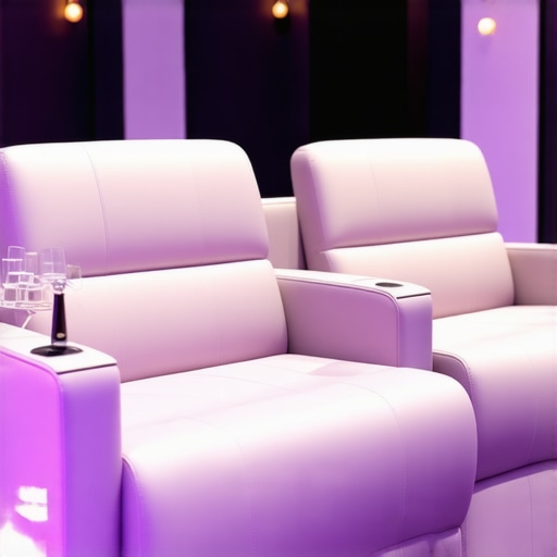 Advanced home theater seats equipped with sensors and modular components for personalized comfort