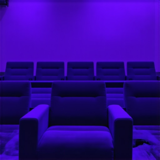 A sleek, modular home theater seat with ergonomic design, embedded speakers, and adjustable features.