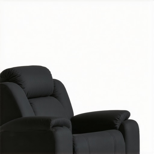 Close-up of high-tech home theater recliner showcasing embedded sensors and resilient materials