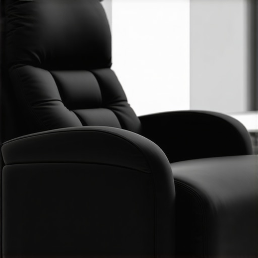 Futuristic home theater recliner demonstrating advanced features and durable design