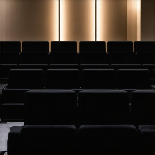 A sleek, customizable home theater seat with touchscreen controls, ambient lighting, and adaptable configuration.