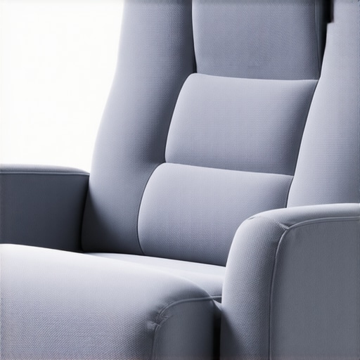 A futuristic home theater chair showcasing embedded sensors and durable materials.