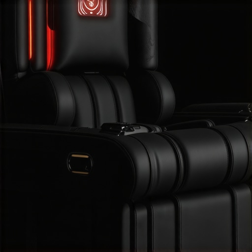 Futuristic gaming recliner with embedded sensors and ergonomic support