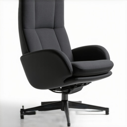 Modern recliner chair showcasing internal stress sensors and durable composite frame technology.