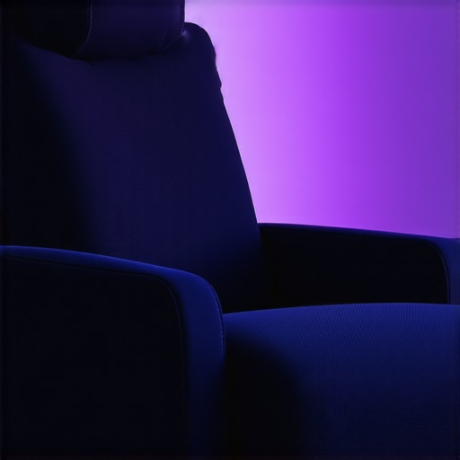 High-tech home theater chair with touch controls, AI features, and modern nano-fabric upholstery.