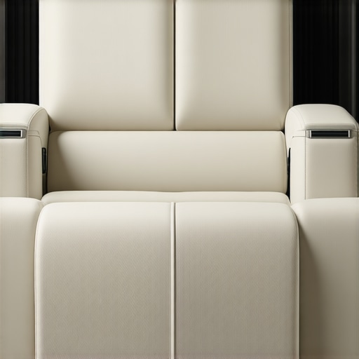 Modern home theater seat equipped with sensors and smart adjustment controls